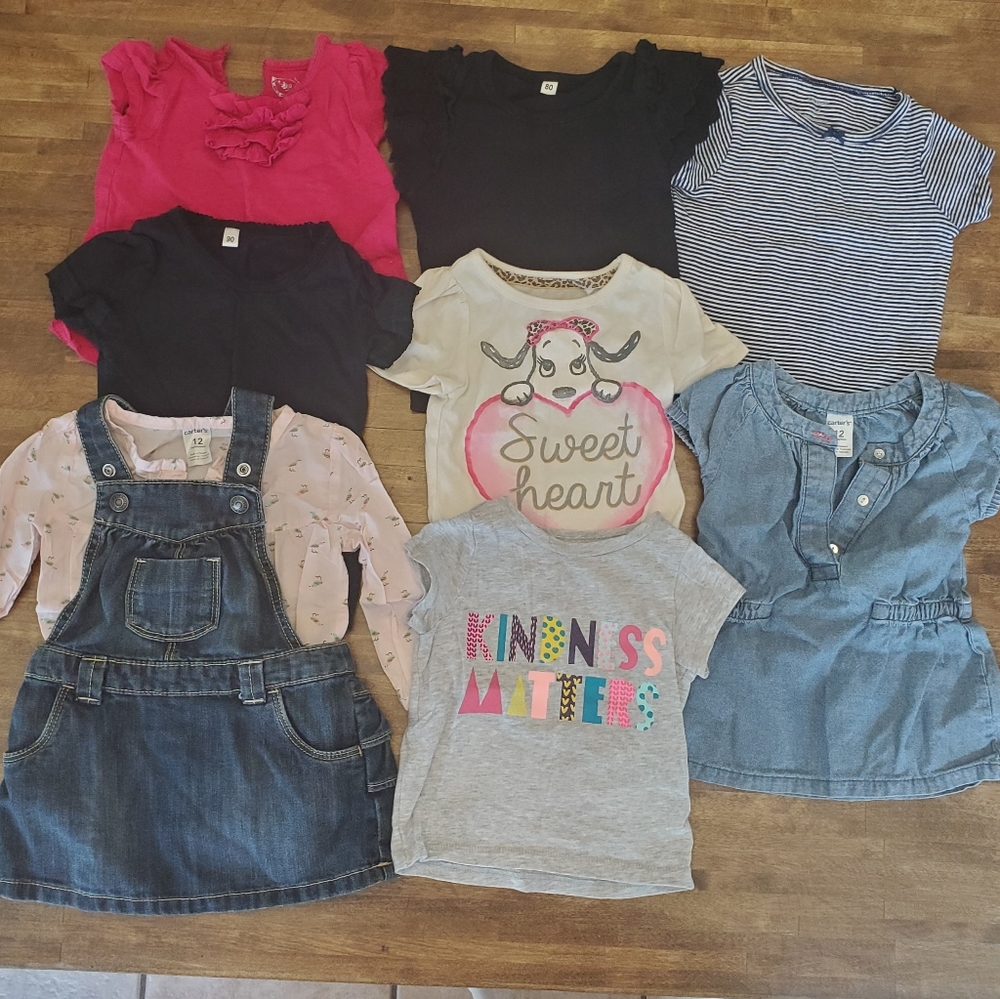 12m Girls Summer Lot Shirts
